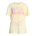 thumbnail image 5 of Nirvana Women's Tour Smiley Graphic Tee with Short Sleeves, Sizes XXS-XXL, 5 of 5