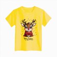 thumbnail image 4 of sdbrld Kids Xmas Shirts for Girls Christmas Short Sleeve Funny T-Shirt Tops for Holiday Party Clothes Yellow Sizes 13-14 Years, 4 of 4