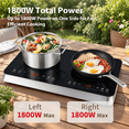 Induction Knob Double Induction Cooktop with Touch Control, Portable Countertop Burner ...