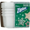 Ziploc Holiday Containers, White Medium Square, 4 count