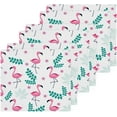 thumbnail image 3 of SKYSONIC Flamingo Washcloths Set of 4, Highly Absorbent Soft Cotton Fingertip Towels for Bathroom, Kitchen, Gym, Spa, Home Decor 12 x 12 Inch, 3 of 7