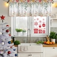 thumbnail image 5 of 2 Pack Valances for Window, Spring Floral Short Curtains for Kitchen Bedroom Living Room, Watercolor Roses Eucalyptus Leaves Botanical Rod Pocket Small Window Treatment Valance Drapes 42 x 12 Inch, 5 of 8