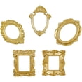 thumbnail image 5 of Mini gold frames Mini frame Small Picture Frames Magnetic Picture Frames for Refrigerator Vintage Picture frames Antique Vintage gold frame Jewelry Display Photo Frame Decor(5pcs，Gold), 5 of 5