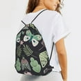 thumbnail image 3 of XMXT Unisex Drawstring Backpack for Women Men, Abstract Butterfly Flower Waterproof Gym Bag String Bags for Shopping Sport Travel, m, 3 of 8
