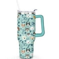 thumbnail image 2 of Double-Walled Dog Lover Coffee Tumbler 40oz - Durable Stainless Steel Mug with Handle & Straw - Cute Gift for Women, 2 of 7