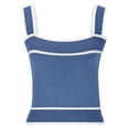 thumbnail image 5 of Yuyuzo Womens Tank Tops Sleeveless Shirts Square Neck Ribbed Knit Slim Fitted Stretchy Basic Tees, 5 of 5