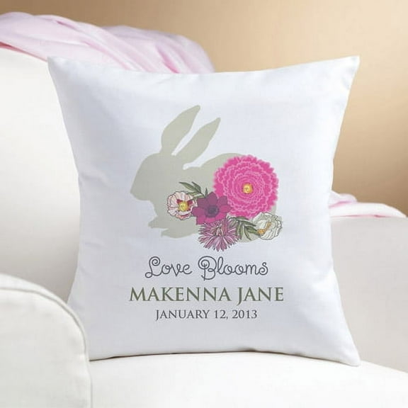Personalized Love Blooms Pillow