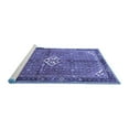 thumbnail image 2 of Ahgly Company Machine Washable Indoor Square Persian Blue Traditional Area Rugs, 5' Square, 2 of 4