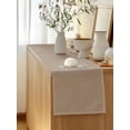 thumbnail image 5 of Table Runner 36 Inches Long for Kitchen Dining, Beige Solid Color Dresser Scarf Farmhouse, Dining Table Decorations for Wedding/Parties, Aesthetics Contemporary Luxury 13 x 36 In, 5 of 8