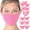 Candy Pink (12 Packs), variant on Fashion Washable Soft Cotton Adults Unisex One Size Face Covering Mask - White (Single)