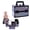 Blue, variant on Lightweight Makeup Train Case with Mirror, Lockable 2-Tray Cosmetic Storage Box – Portable Organizer for Travel