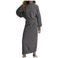 thumbnail image 1 of Ensemble Jupe Chandail 2 Pcs pour Femmes - Polyester, Col Montant, Manches Longues - S-TTG, 1 of 4