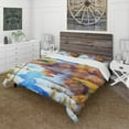 thumbnail image 1 of Designart 'Stream In Winter Forest Valley' Lake House Duvet Cover Set, 1 of 5