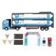 thumbnail image 1 of Camión de transporte de aleación Mega Hauler, camión transportador de coches, juguete con pista de carreras de expulsión para niños, 59,1 pulgadas, azul, 1 of 14