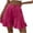 Hot Pink, variant on XFLWAM Womens High Waisted Wide Leg Shorts Summer Beach Lightweight Ruffle Hem Flowy Short Pants with Pockets Khaki XL