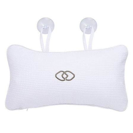 HEQUSigns Bath Pillow, Bathtub Pillow with Suction Cups, Non-Slip Bathroom Cushion Inflatable Bathroom Pillow for Headrest and Neck Support