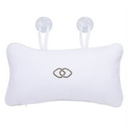 HEQUSigns Bath Pillow, Bathtub Pillow with Suction Cups, Non-Slip Bathroom Cushion Inflatable Bathroom Pillow for Headrest and Neck Support