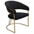 thumbnail image 4 of Solstice Dining Chair in Black Velvet w/ Polished Gold Metal Frame by Diamond Sofa, 4 of 7
