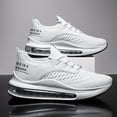 thumbnail image 5 of Men'S White Sneakers with Air Cushioning, Shock-Absorbing, Suitable for Sports, Walking, And Casual Wear, Trendy And Fashionable Everyday Shoes, 5 of 9