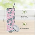 thumbnail image 2 of Tropical Plant Leaf Tumbler with Lid and Straw，20oz Insulated Tropical Plant Leaf Skinny Tumblers Stainless Steel Water Bottle Travel Mug Wine Cups Gifts for Women, 2 of 6