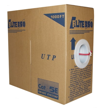 Infinity Cable CAT5E Stranded CM 100% Pure Copper  Bulk Cable 1000ft. Pull Box  Red price history on PriceWatchPro