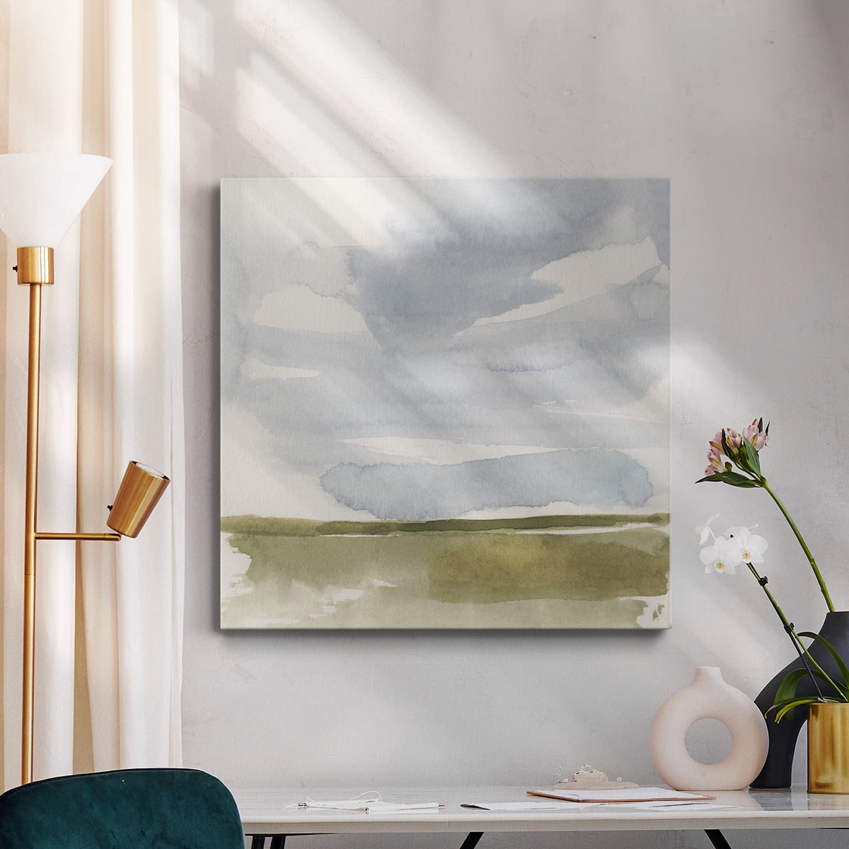 Wexford Home Open Field Sketch I-Premium Gallery Wrapped Canvas, 40" x 40" - Ready to Hang