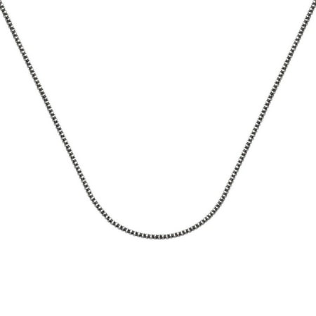 Oxidized Popcorn Chain (Sterling Silver Oxidized Plated 2.3mm Sparkle-Cut Popcorn Chain Necklace Lobster Lock - Length: 16 to)