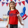 thumbnail image 3 of Grblisyd 4th of July Girls USA Shirt 250th Anniversary American Flag Patriotic Crew Neck Short Sleeve T-Shirt Independence Day Outfit for Kids, 3 of 5