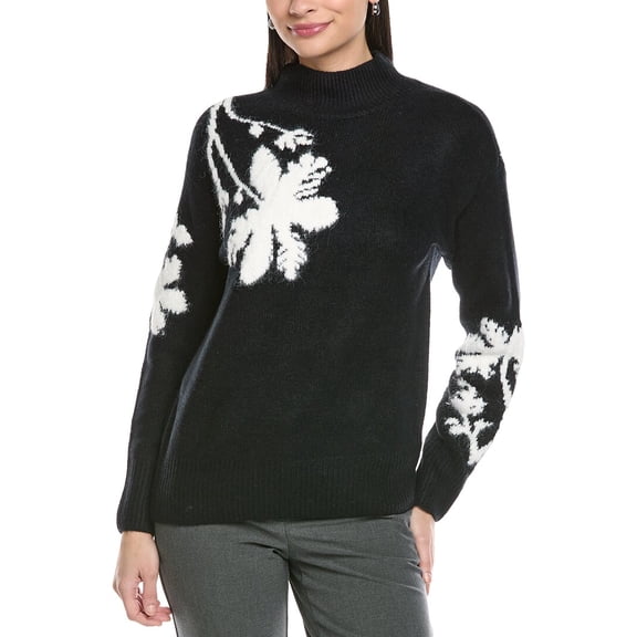 Vince Camuto womens Mock Neck Sweater, xs, Black