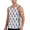 thumbnail image 2 of Easygdp Blue Leaves Men's Tank Top, Sleeveless Muscle T Shirts, Breathable, Quick-Dry, Loose for Gym, Running, Fitness - XX-Large, 2 of 9