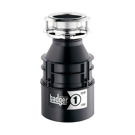 Standard Waste Disposer Flange - InSinkErator Badger 1 Food Waste Sink Continuous Feed Garbage Disposal, 1/3 HP