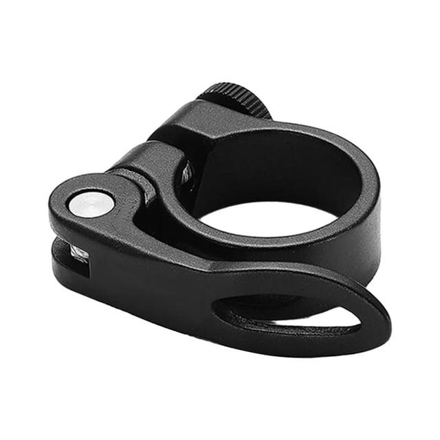 Abrazadera para tija de sillín de bicicleta, Collar de tija de sillín de liberación rápida, reemplazo negro ligero 349 mm