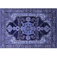 thumbnail image 1 of Ahgly Company Machine Washable Indoor Rectangle Oriental Blue Industrial Area Rugs, 3' x 5', 1 of 1