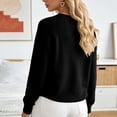 thumbnail image 6 of vigerkar Womens Casual Sweaters Long Sleeve Crew Neck Trendy Sweater Tops Fashion Knitwear (Black, XL), 6 of 9