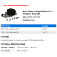 thumbnail image 2 of Water Pump - Compatible with 2010 - 2016 Land Rover LR4 2011 2012 2013 2014 2015, 2 of 2