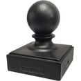 thumbnail image 4 of 3.5" x 3.5" Heavy Duty Aluminum Ball Post Cap for True/Actual 3.5" x 3.5" Wood Posts - Black (Works ONLY with Actual 3.5" x 3.5" Posts. Will NOT Work with Actual 4" x 4" Posts), 4 of 5