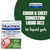 Mucinex Cough & Chest Congestion Fast Release Liquid Gels for people with high blood pressure and/or diabetes, 16ct.