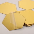 thumbnail image 5 of Wuffmeow 12PCS Acrylic Mirror Wall Stickers Self Adhesive Removable Hexagonal Decorative Mirror Sheet For Home Living Room Bedroom Decor, 5 of 8