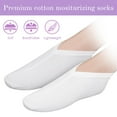 thumbnail image 5 of FERSWE 4 Pairs Moisturizing Socks Overnight Spa Socks for Dry Feet, Moisture Enhancing Socks, Cosmetic Moisturizing Socks for Women and Men, White, 5 of 6