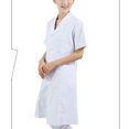 thumbnail image 4 of Bearachild Abrigo médico de manga corta para mujer, moderno, para profesionales médicos Kits de decoración para fiestas Blanco S, 4 of 6