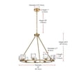 thumbnail image 2 of Elegant Lighting Cadence 32 Inch Chandelier In Satin Gold, 2 of 8