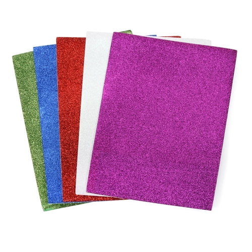 Foam Peel & Stick Glitter Sheet, 5 Count