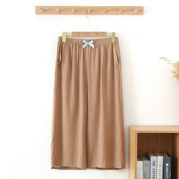 ICHUANYI Clearance Women's Fashion Women Plus Size Rope Tie Shorts Yoga Sport Shorts Pants(Coffee, L) ICHUANYI WER2023081012957