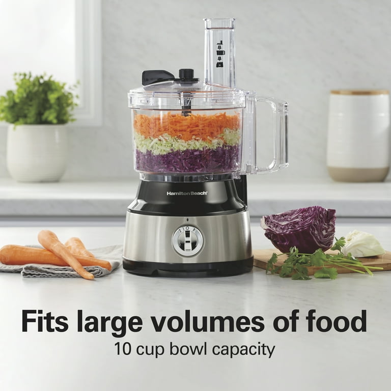 Hamilton Beach Electric Food Processor, 10 Cup, Easy Clean Hamilton Beach Electric Food Processor, 10 Cup, Easy Clean