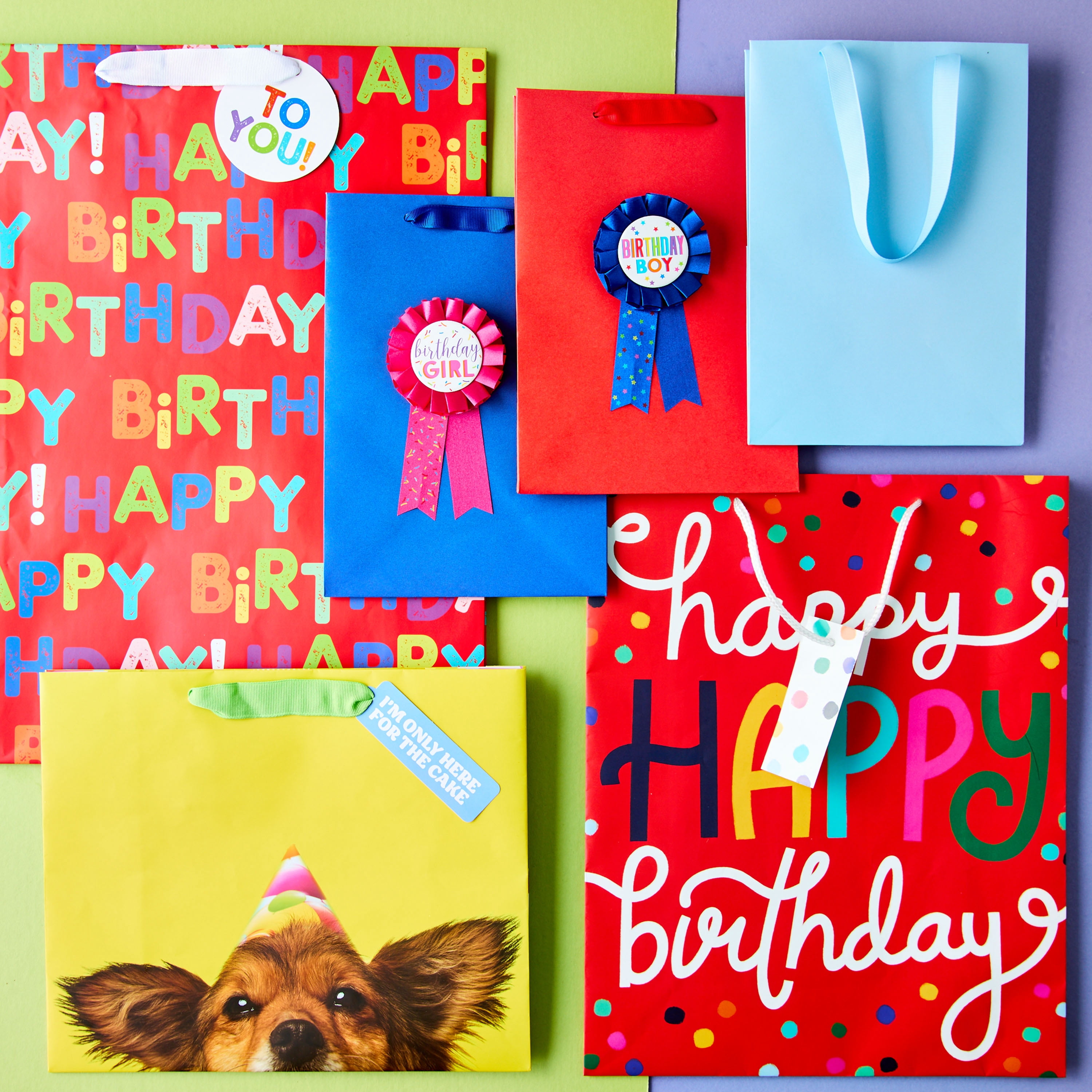 (6 pack) Red Happy Birthday Confetti Paper Gift Bag, 12" x 15", by Way To Celebrate