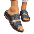 thumbnail image 4 of Orthopedic Wedge Sandals for Women Summer Dressy 2025, Hollow-out Open Toe Platform Sandals Casual Walking Slip on Sandals, 4 of 9