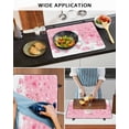 thumbnail image 5 of Large Induction Cooktop Protector Mat Pink Snowman Christmas Stove Top Covers for Electric Stove, Xmas Balls Snowflake Decorative Stove Burner Cover Mats, Glass Top Stove Cover, 5 of 7