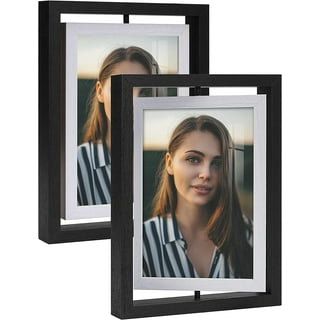 ZEEYUAN Auto-Rotating Photo Frame 4x6 Acrylic Picture Frame Multiple Frame/ Display 10 Photos, 4x6 Family Photo Frame Collage for Desktop Photo