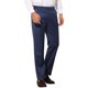 thumbnail image 5 of Pantalones de rayas Inspire Chic para hombre, corte slim, pantalones formales de frente plano, 36 azul, 5 of 5