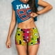 thumbnail image 3 of Fotbe Colorful Tie Dye Stained Glass 1 Shorts Sin Costuras – Shorts Deportivos de Cintura Alta para Mujer, Elásticos para Gimnasio, Yoga, Running o Ciclismo-Large, 3 of 8